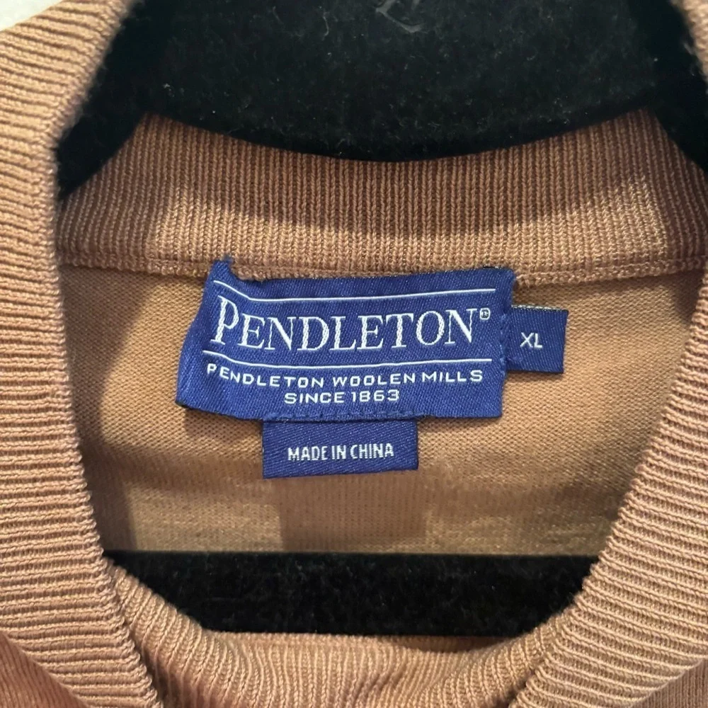 Pendleton Womens Camel Mockneck Sweater Size XL RN#29685 49% Silk